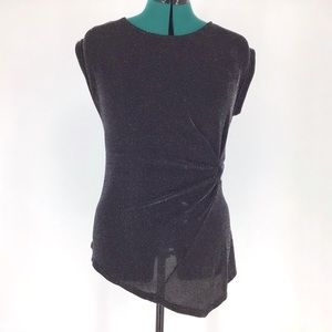 M.I.K.O. Black and Silver Sparkle Top , Medium